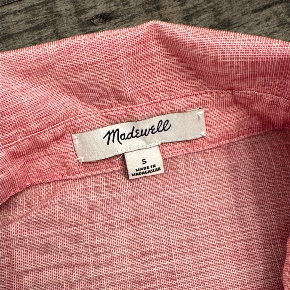 Madewell Short Sleeve Tie Front Top - Picture 2 of 5